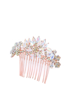 Rhinestone Hair Comb HM320004 ROSEGOLD AB